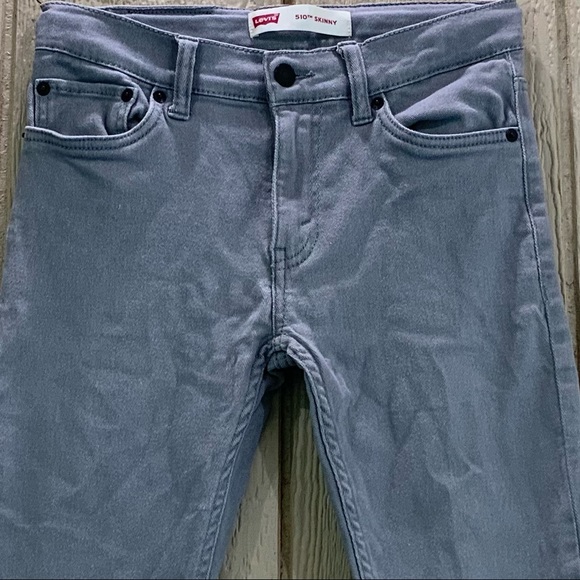 LEVI’S Boys Skinny Jeans Size 12 Regular 26x26 Gray Denim Pants Red Tab Stretchy - Picture 5 of 8